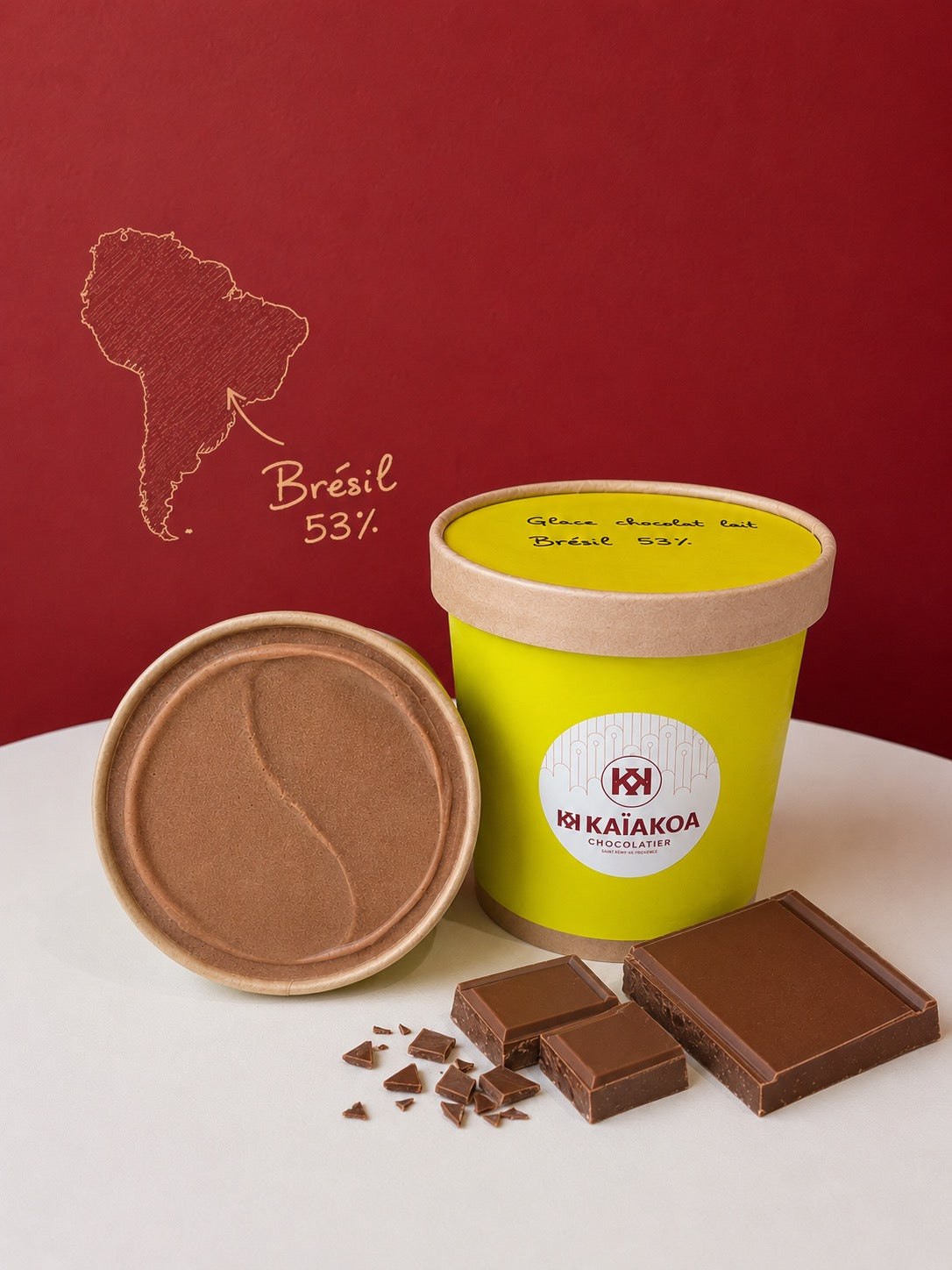 Glace chocolat au lait au lait Brésil 53%